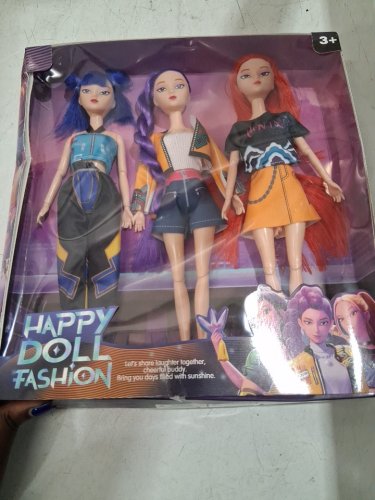 3pk K-Pop Demon Hunters Happy Doll Fashion set - Rumi, Mira, and Zoey -114.5" - assorted colours (model: dx149) image 2