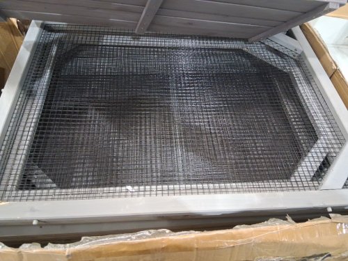 *2 boxes* aivituvin outdoor wooden cat/pet enclosure with 4 tiers - 77" x 36" x 69" - brown/gray(see notes) - (model: air54-hk) image 13