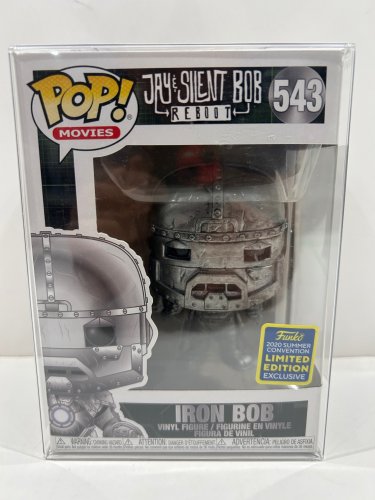 Funko pop! **2020 summer convention** movies: jay & silent bob reboot - iron bob vinyl figure (#543) *^plastic protector cover** image 2