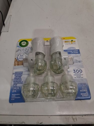 7PC air wick Plug-in Air Freshener 2 Gadgets + 5 Refills- crisp linen image 2
