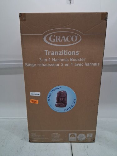 GRACO TRANZITIONS 3-IN-1 LIGHTWEIGHT ADJUSTABLE HEIGHT HARNESS BOOSTER CAR SEAT WITH CUP HOLDERS - 100LB MAX WEIGHT - ELOISE PURPLE (MODEL: 2217080) image 2