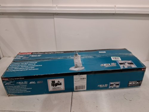 Makita LXT Li‑Ion Cordless Upright Vacuum Cleaner with 2 batteries and charger - 36V - 5.0L - light grey/blue (model: dvc560) image 12