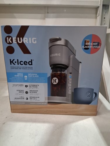 KEURIG K-ICED HOT & COLD SINGLE SERVE COFFEE MAKER - GREY image 3