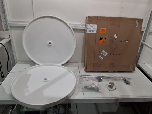 KNAPE & VOGT POLYMER LAZY SUSAN CABINET ORGANISER - 28" - WHITE (MODEL: PFN28ST-W) image 3