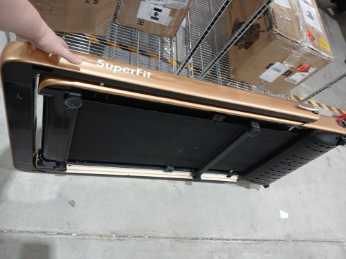 costway superfit 2-in-1 folding treadmill with APP speaker - 52.5" x 44.5" 26" - black/yellow (model: sp37592sh-ye) image 9