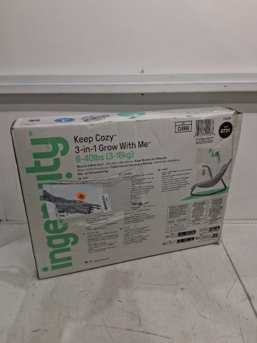 INGENUITY KEEP COZY 3-IN-1 GROW WITH ME VIBRATING BABY BOUNCER SEAT & ROCKER - 6-40LBS - WEAVER/GREY/WHITE (MODEL: 8731) image 2