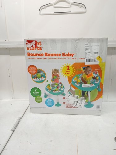 Bright Starts Bounce Bounce Baby 2-in-1 Activity Center Jumper and Table - 6m+ - Playful Pond Green (MODEL: 11565) image 2