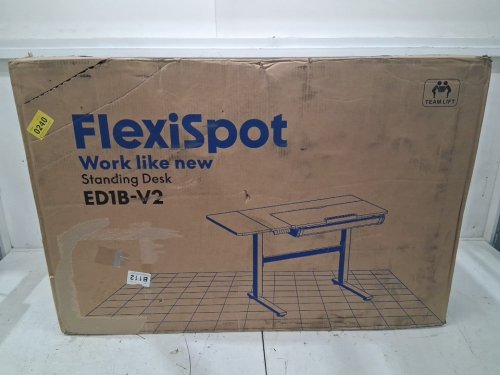 Flexispot electric standing draft table desk with adjustable tilt and storage drawer - 47" x 24" - natural wood w/black legs - (model: ed1b-v2) image 6