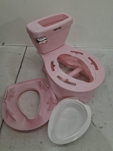 summer by ingenuity "my size potty pro" potty training toilet with flushing sounds and storage - 50lbs max - pink (model: 17137-e) image 3