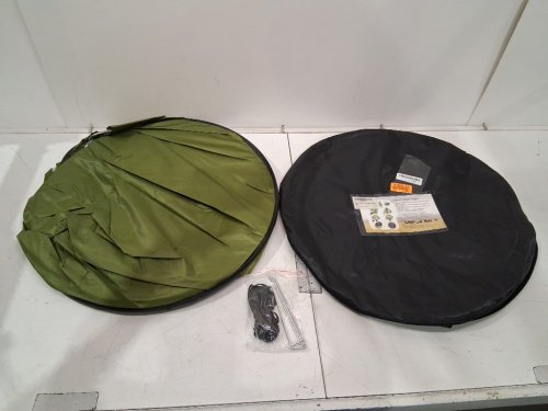 BREKMIS PORTABLE OUTDOOR CAMPING POP UP CHANGE ROOM PRIVACY TENT WITH CARRY BAG - 6.3FT - GREEN/BLACK image 2