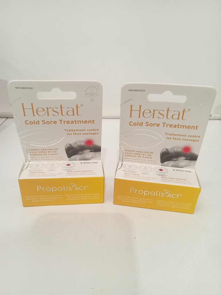 2 HERSTAT COLD SORE treatment  - speeds healing in 4 days - 2G each image 5