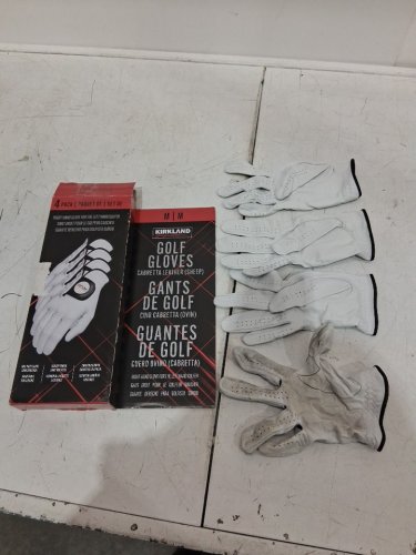 4PK Kirkland Signature Premium Cabretta Leather Golf Gloves - right Hand - medium - White (Model: 1819560) image 3
