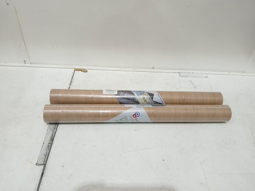 2PK BOOBEST PEEL AND STICK WOOD GRAIN CABINET WALL PAPER - 24" X 354" - LIGHT BROWN image 2