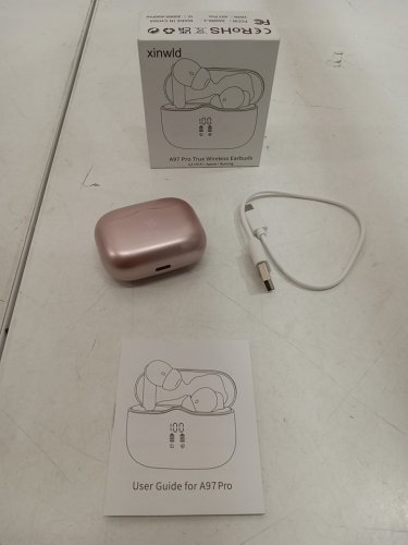 XINWLD WIRELESS BLUETOOTH EARBUDS WITH MICROPHONE - 40H BATTERY LIFE - ROSE GOLD (MODEL: A97 PRO) image 2