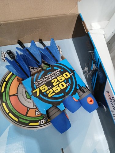 7PC HYPER STRIKE BOW AND ARROWS SET WITH 6 ARROWS AND 2 TARGETS - Blue/BLACK/Orange (MODEL: 1993637) image 3