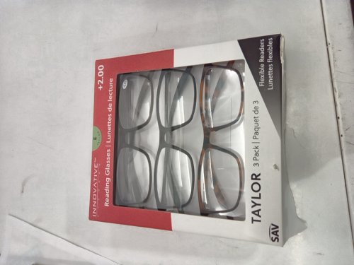3PK Innovative Eyewear TAYLOR Reading Glasses - +2.00 - Assorted Designs (Model: 8855200) image 2