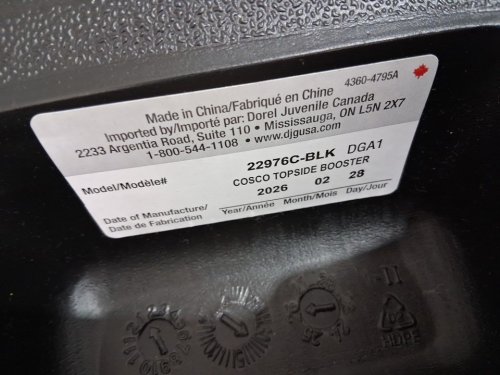 cosco kids topside lightweight backless booster car seat - 100lbs capacity - black (model: 22976c-blk) image 5