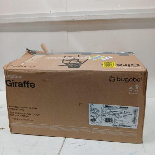 bugaboo giraffe wooden high chair - 23.2" x 20.8" x 29.9" - 88lbs capacity - natural wood/grey (model: 200008003) image 2