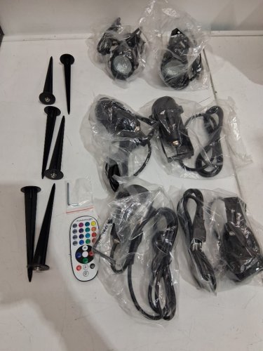6pk led landscape outdoor spotlights - black image 4