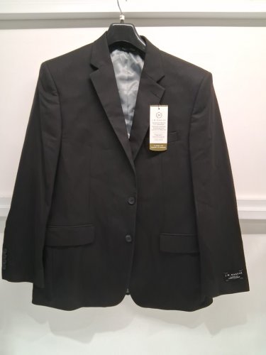 mens j.m. haggar premium stretch classic fit suit separate coat - 44 tall - black image 2