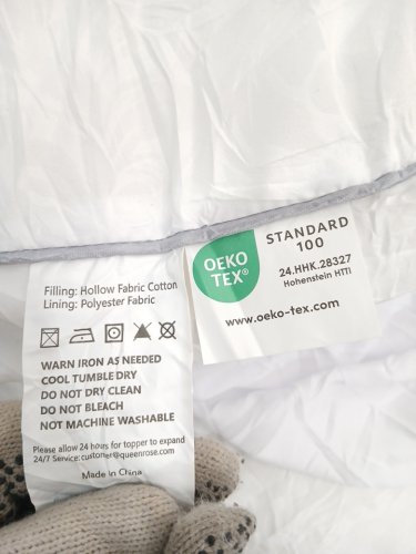 oeko mattress pad - Queen - white image 5