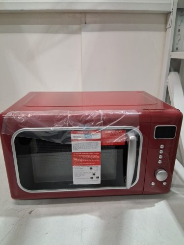 Frigidaire Retro Microwave Oven - 0.7CU.FT - 700W - RED/SILVER (Model: EMW788-merlotslv) image 5