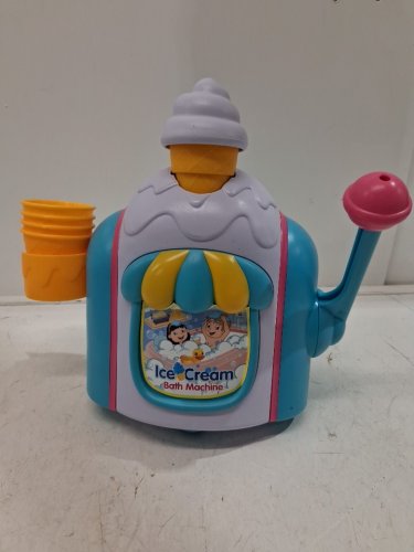kid's bubble bath foam ice cream dispenser - blue image 3