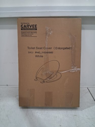 Garvee elongated soft close easy clean plastic toilet seat - 19" - white - (model: pho_11gxk800) image 2