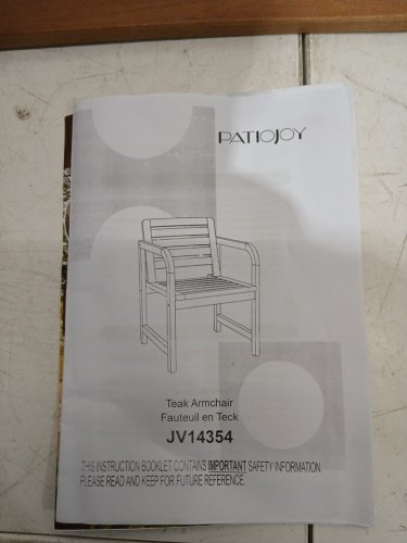 patiojoy outdoor patio wooden slated armchair - 22" x 31" x 22" - natural wood (model: jv14354) image 3