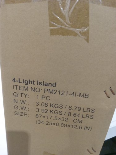 MAVCADONF 4-LIGHT linear pendant light fixture adjustable -E26 socket/120V - black metal (model: PM2121-4l-MB) image 6