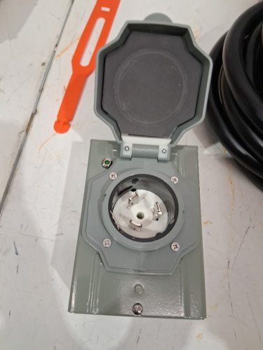 Generator Cord and Power Inlet Box Kit -  50A/25FT - 14-50P to SS2-50R type plugs  - black/orange - (model: xn1450p-a+XLS250R-a) image 3