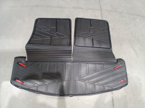 JTYZSM ALL WEATHER TRUNK & BACKREST MAT FOR HYUNDAI SANTA FE 2024 - BLACK image 4