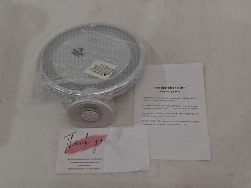 Magnifying Makeup Vanity Mirror With led Light - 10x, 3 cct - white/grey image 3
