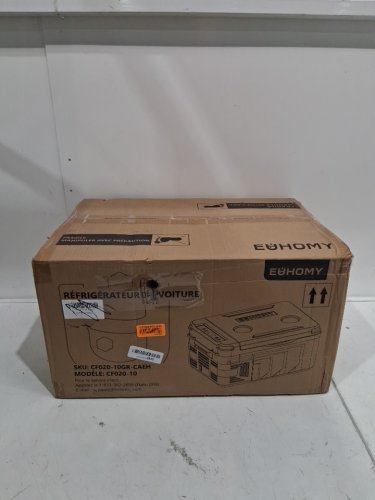 EUHOMY CAR REFRIGERATOR COMPRESSOR ELECTRIC COOLER WITH APP CONTROL - 12V - 10L - BLACK/GREY (MODEL: CF020-10GR-CAEH) image 2