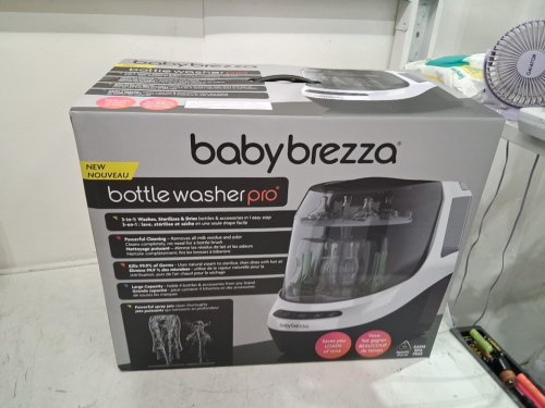 BabyBrezza Bottle Washer Pro 3-in-1 washer/sterilizer/dryer - holds 4 bottles - black/white (model: BRZ0103) image 2