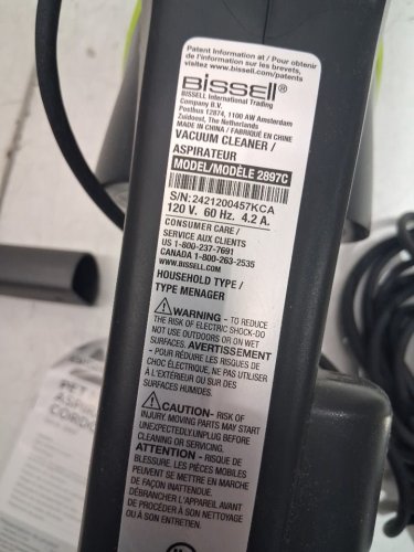bissell pet hair eraser slim corded multi-surface vacuum cleaner - green/black (model: 2897c) image 6