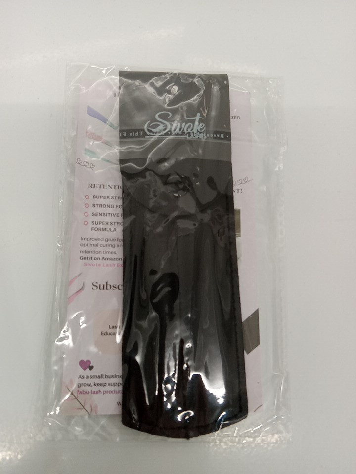 2 (2Pc) SIVOTE Hand Calibrated Straight & Curved Tip Eyelash Extension tweezers - black image 2