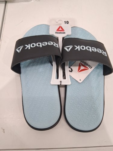 Women's Reebok Comfort Slides - SIZE 10 - BLACK/BLUE image 2
