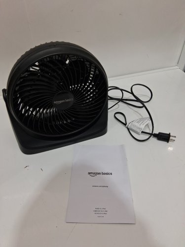 AMAZONBASICS AIR CIRCULATING FLOOR FAN - 3-SPEEDS - TILTING HEAD 90° - 7" - BLACK (MODEL : B082MY2MX3) image 3