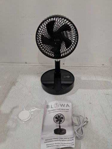 BLOWA Foldable Portable Standing Fan - 38" - black (model:BF01BLA) image 2