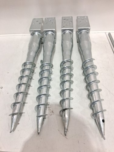 4pk vevor no dig ground spike anchor for fence posts 27'' - silver - (model: ux-3.5-27-4) image 4