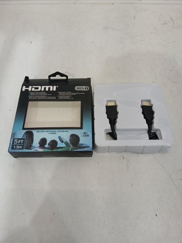 TECH1 HIGH SPEED HDMI MALE TO FEMALE CABLE - 5FT - BLACK (MODEL: 26-3027313) image 2