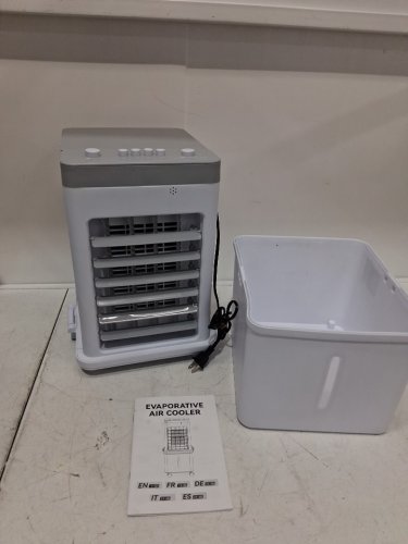 zorblent portable 4-in-1 Air Conditioner with 3 icepacks - 12l tank, 3 speeds, 70w - white (model: GDS-620) image 3