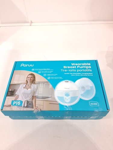 Paruu Hands-Free Breast Pump Wearable, Strong Suction, Low Noise, Electric Breast Pump Portable, Smart Display - white (MODEL:p16) image 2