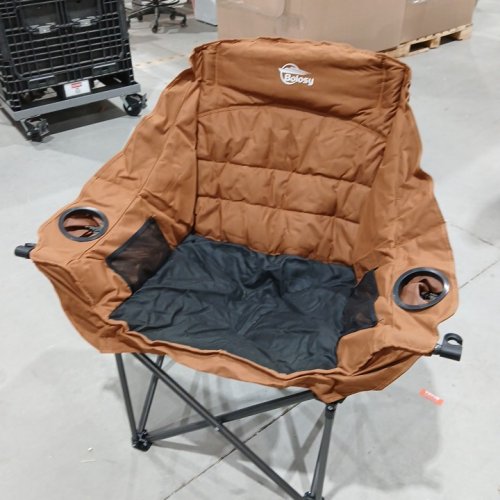 Bolosy heavy duty Oversized PADDED Camping Chair - 500LB MAX - BROWN image 3