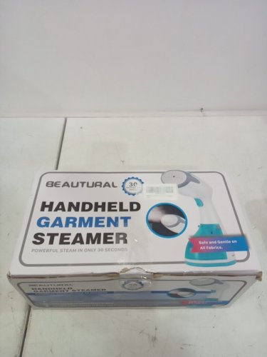 beautural handheld garment steamer - white/aqua (model: hj-3000b) image 2