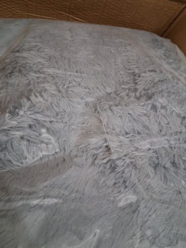 faux fur weighted blanket - 15lbs - queen size - 90" x 90" - blue-grey image 5
