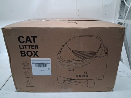 FeelNeedy Open-Top Smart Self Cleaning Litter Box Automatic Cat Litter Box with App Control, Odor Control, Safety Sensor - 22LB MAX - dark grey (model: 4075b) image 3