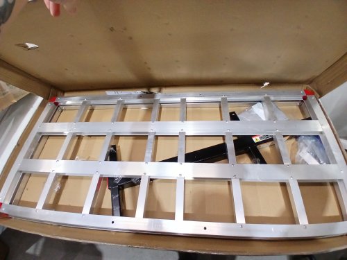 MaxxHaul Trailer Hitch Mount Aluminum Cargo Carrier - 49" x 22" x 7" - silver (model: 70108) image 3