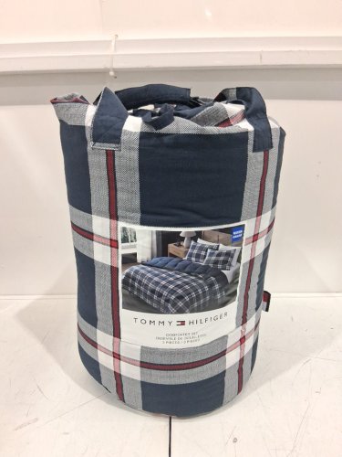 3pc tommy hilfiger comforter set - queen - red/blue (model: 1976201) image 2